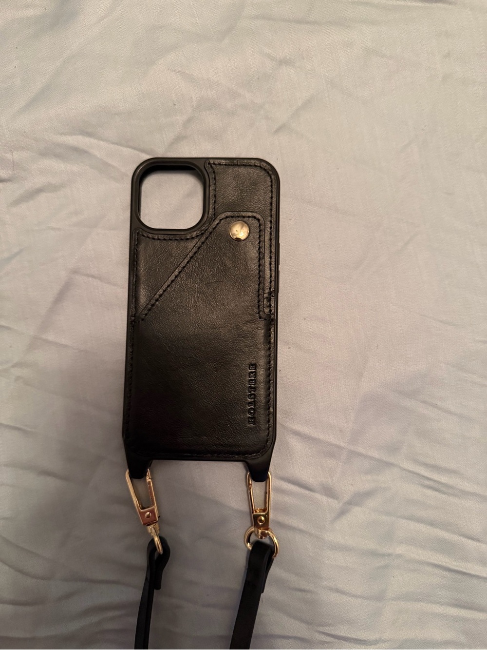 THE OLIVIA BLACK | ULTRA-DURABLE
GENUINE SMOOTH LEATHER IPHONE 14CASE CROSSBODY